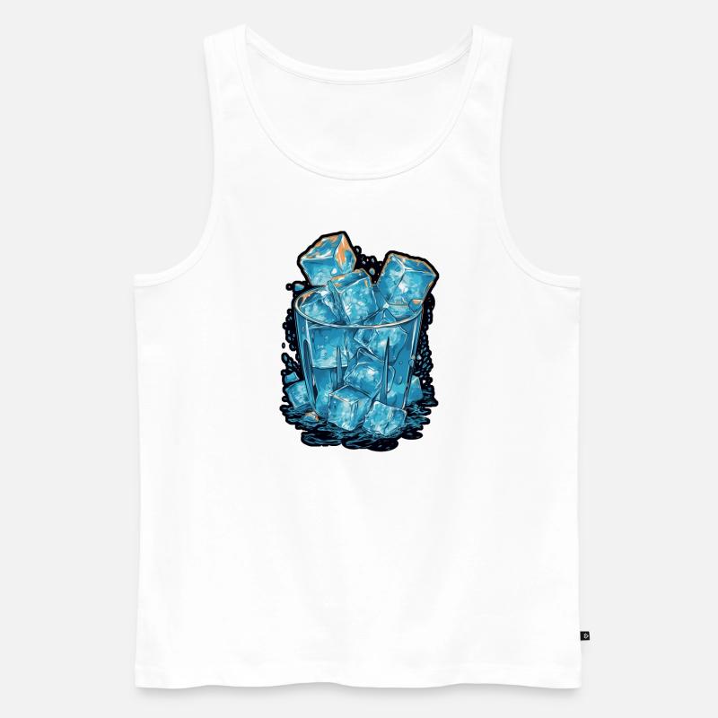 Ice Cubes - Männer Premium Bio Tank Top - Weiß