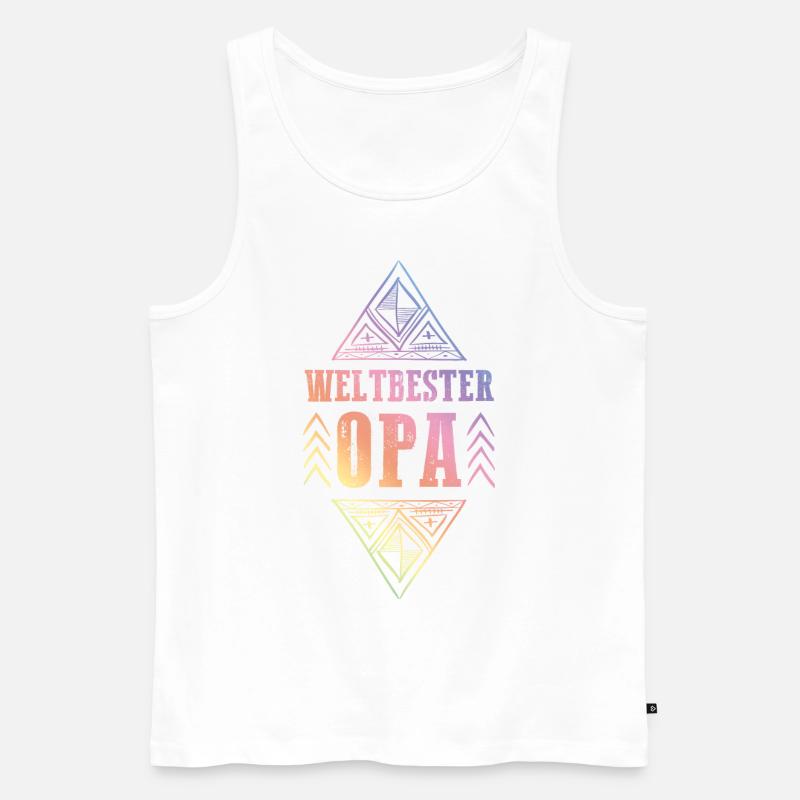 Weltbester Opa - Männer Premium Bio Tank Top - Weiß