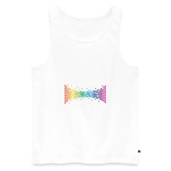 L'amour pour tous! Le monde est coloré! Cadeau LGBT - Débardeur bio Premium Homme - blanc - Devant - Michal (187cm)