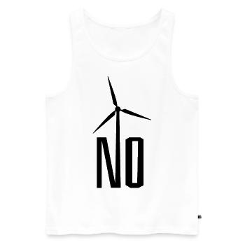 NO! Wind turbine no thanks - danger for birds - Men's Premium Organic Tank Top - white - Front - AI Model Male 178 light (178cm)