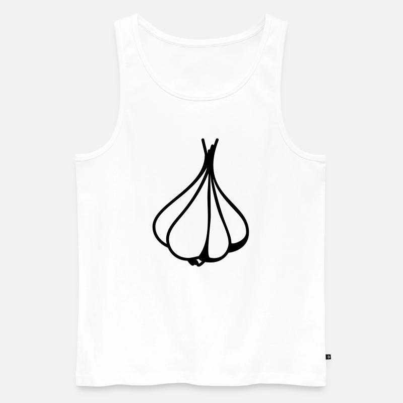 Knoblauch - Männer Premium Bio Tank Top - Weiß
