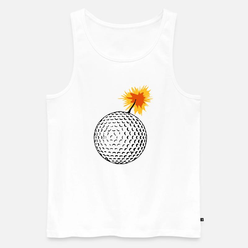 golfbombe - Männer Premium Bio Tank Top - Weiß