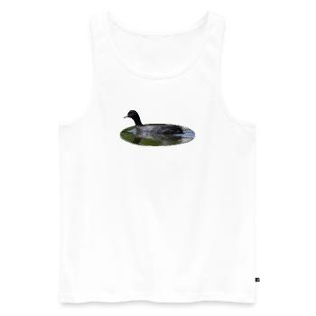 Blässhuhn - Männer Premium Bio Tank Top - Weiß - Vorne - AI Model Male 178 light (178cm)