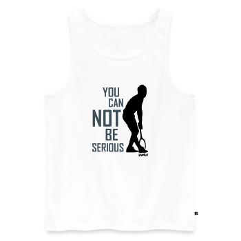 Tennis mcenroe tribute  - Männer Premium Bio Tank Top - Weiß - Vorne - AI Model Male 178 light (178cm)