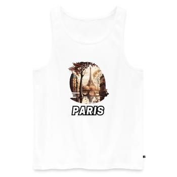 Paris - Débardeur bio Premium Homme - blanc - Devant - Michal (187cm)