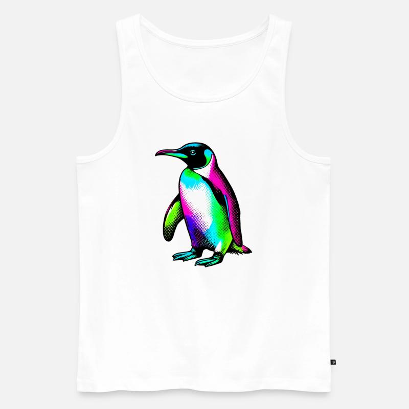 Pinguin - Männer Premium Bio Tank Top - Weiß