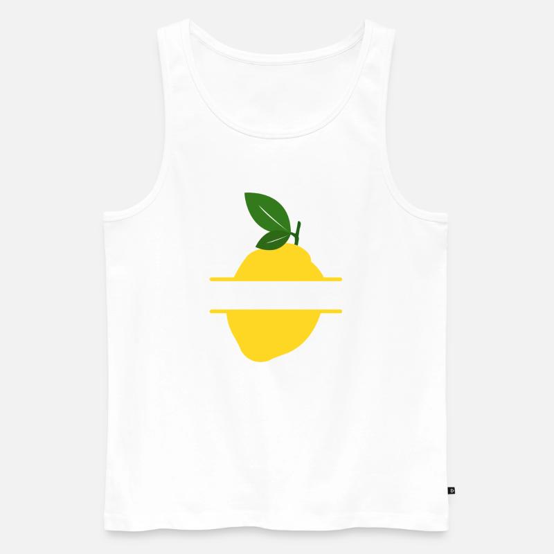 Lemon Split Frame - Männer Premium Bio Tank Top - Weiß