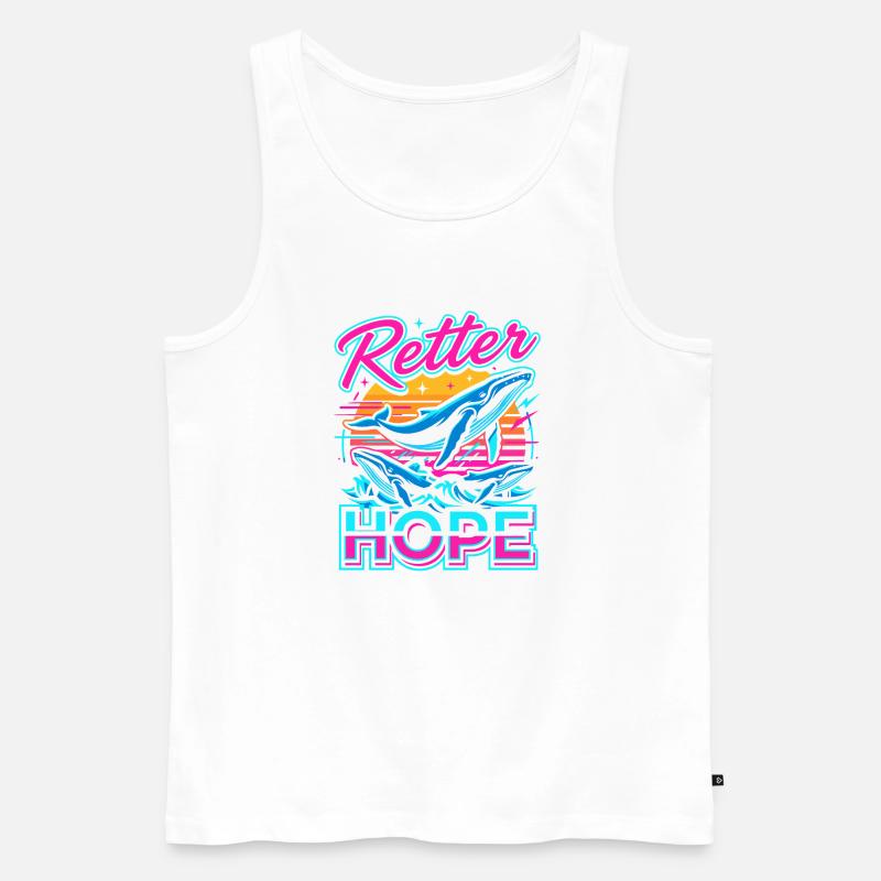 Neon-Wal Hoffnung - Männer Premium Bio Tank Top - Weiß
