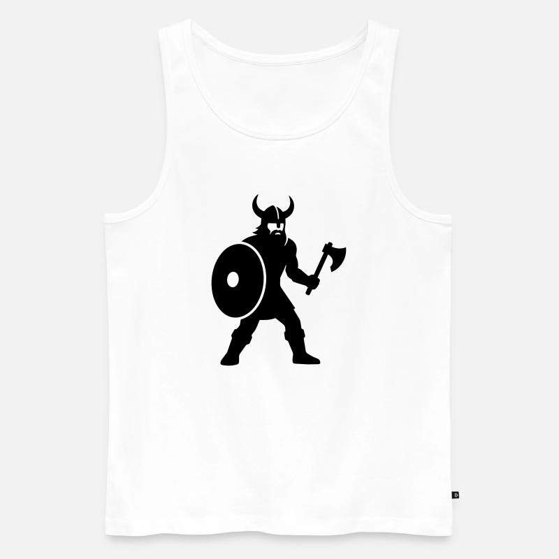 Wikinger - Männer Premium Bio Tank Top - Weiß
