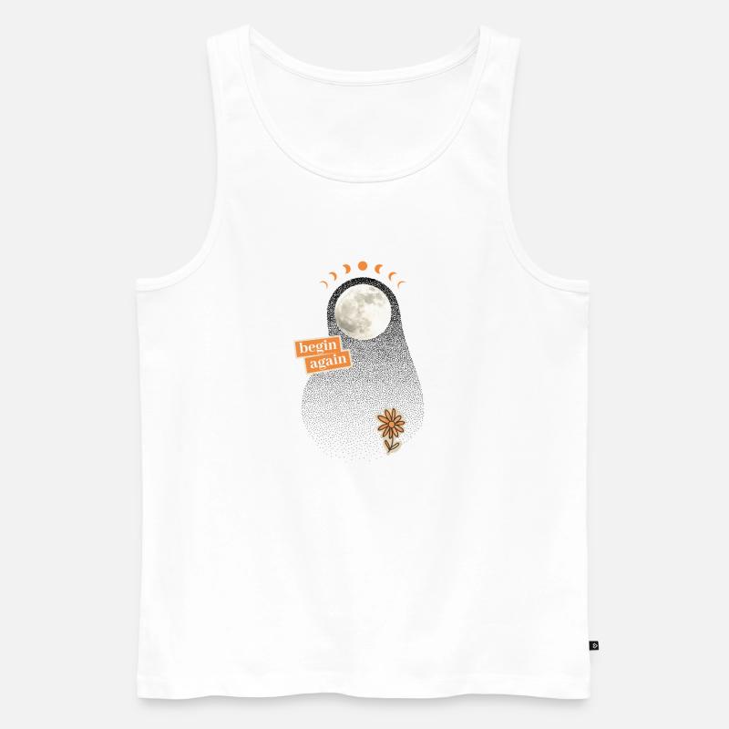 Neuanfang: begin again - Männer Premium Bio Tank Top - Weiß