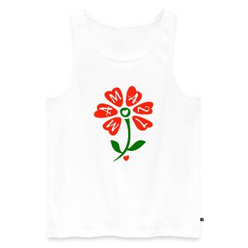 Maman 2027 - Débardeur bio Premium Homme - blanc - Devant - Michal (187cm)