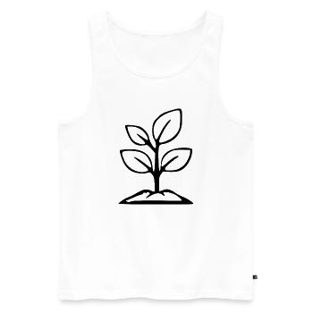 Garden Plant Gardener Gift - Men's Premium Organic Tank Top - white - Front - Michal (187cm)
