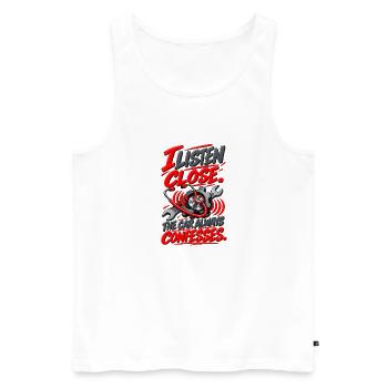 Mechanischer Wagen-Diagnosehumor - Männer Premium Bio Tank Top - Weiß - Vorne - Michal (187cm)