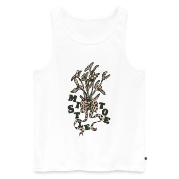 Mistel - Männer Premium Bio Tank Top - Weiß - Vorne - Michal (187cm)