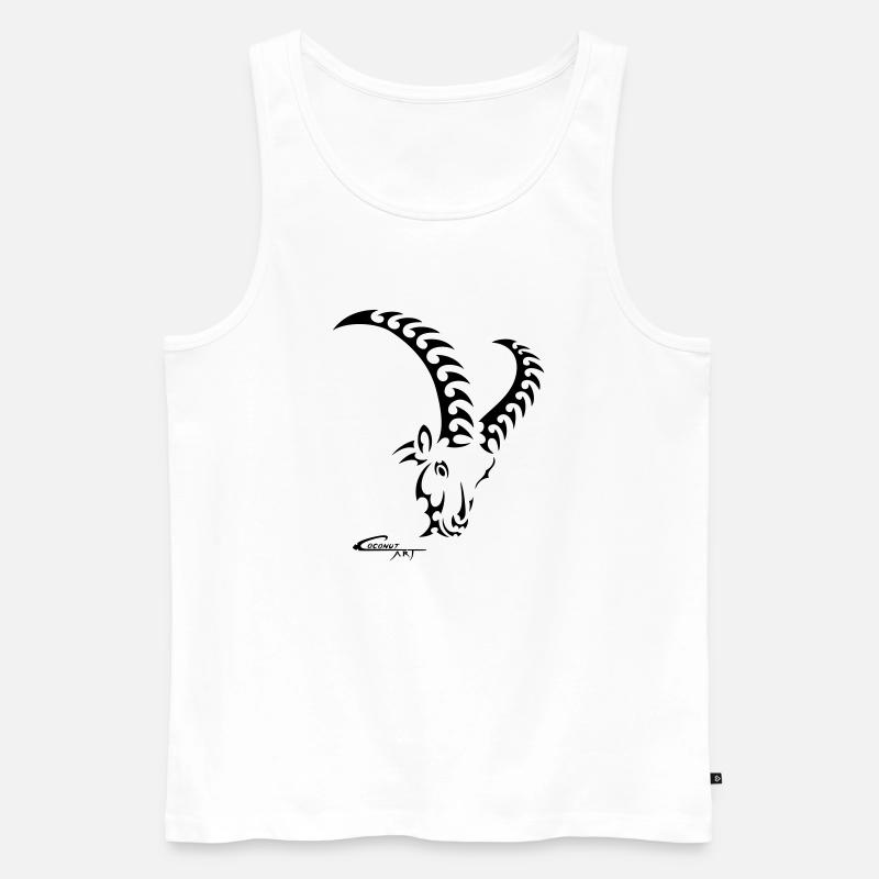 Sternzeichen Steinbock - Männer Premium Bio Tank Top - Weiß