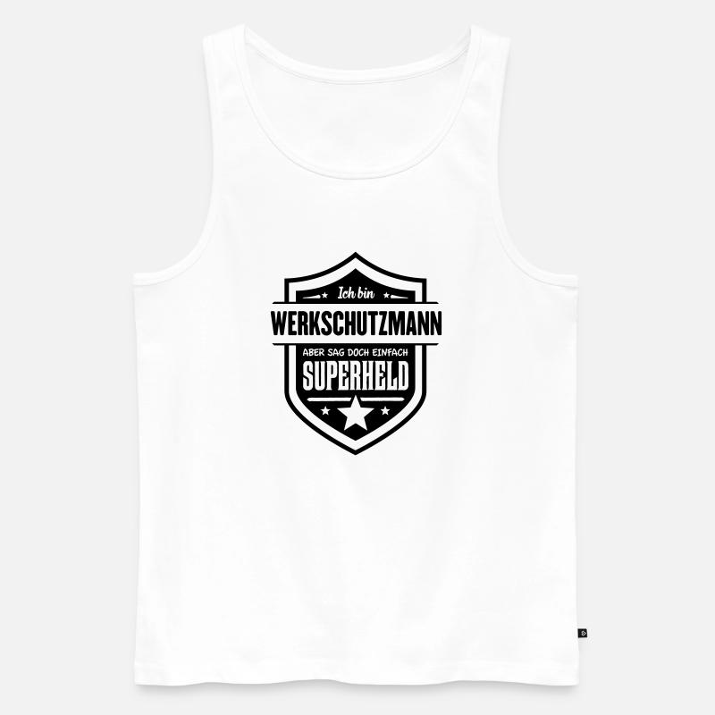 Super Werkschutzmann - Männer Premium Bio Tank Top - Weiß