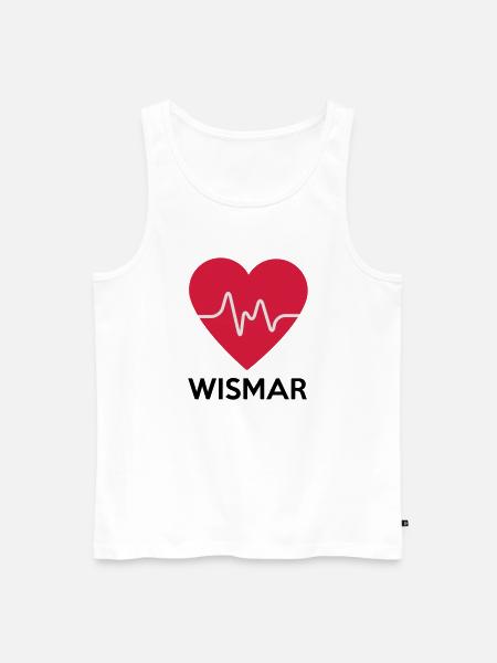 heart Wismar - Men's Premium Organic Tank Top - white