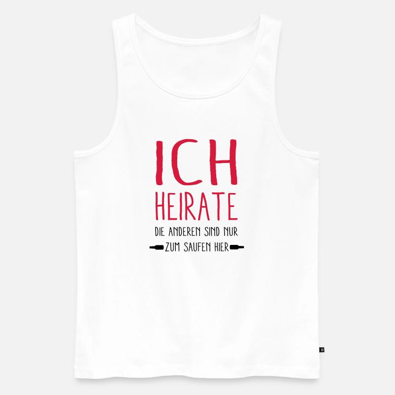 ich Heirate - Männer Premium Bio Tank Top - Weiß