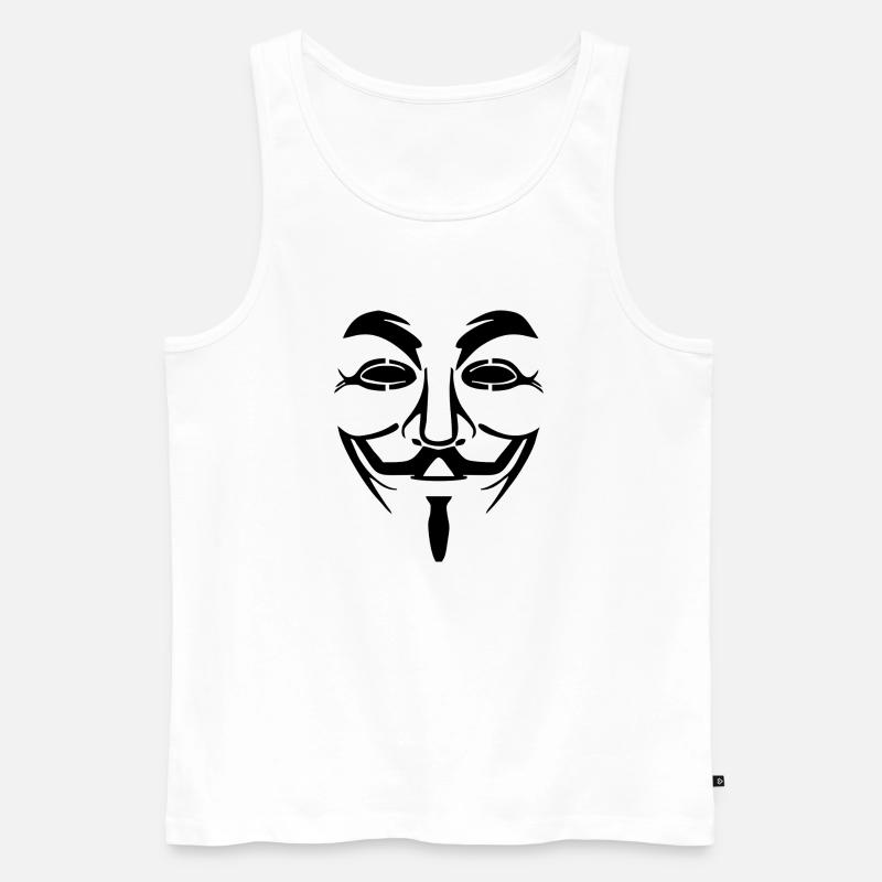 ANONYMOUS - Männer Premium Bio Tank Top - Weiß