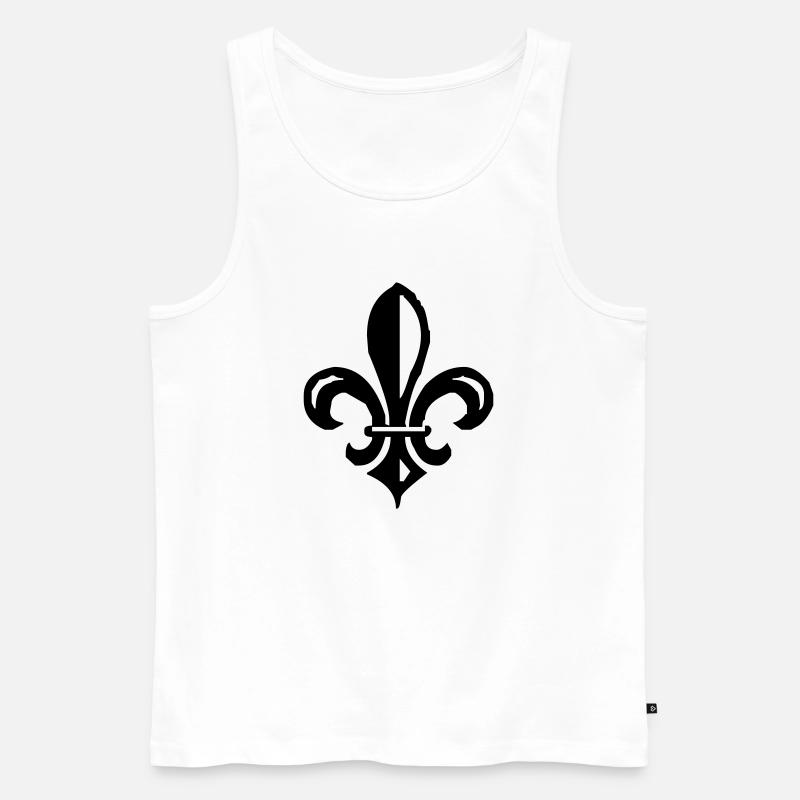 fleur de lis french lily - Männer Premium Bio Tank Top - Weiß