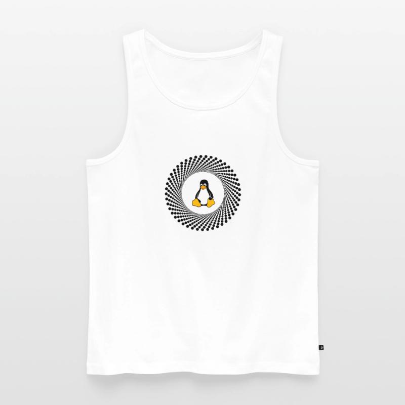 Computer System Pinguin Nerd pc inside Programm lo Männer Premium Bio Tank Top
