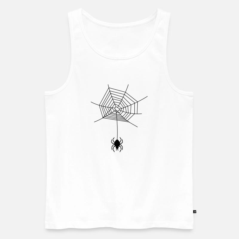 spinnennetz - Männer Premium Bio Tank Top - Weiß