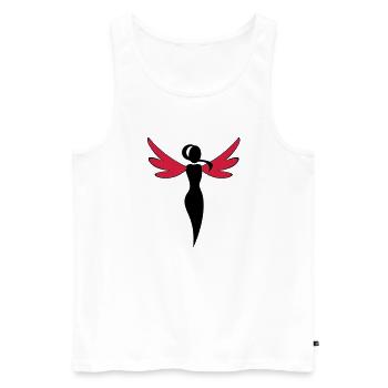 flying - Men's Premium Organic Tank Top - white - Front - AI Model Male 178 light (178cm)