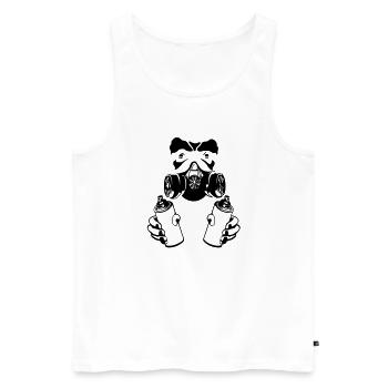graffiti monkey - Männer Premium Bio Tank Top - Weiß - Vorne - Michal (187cm)