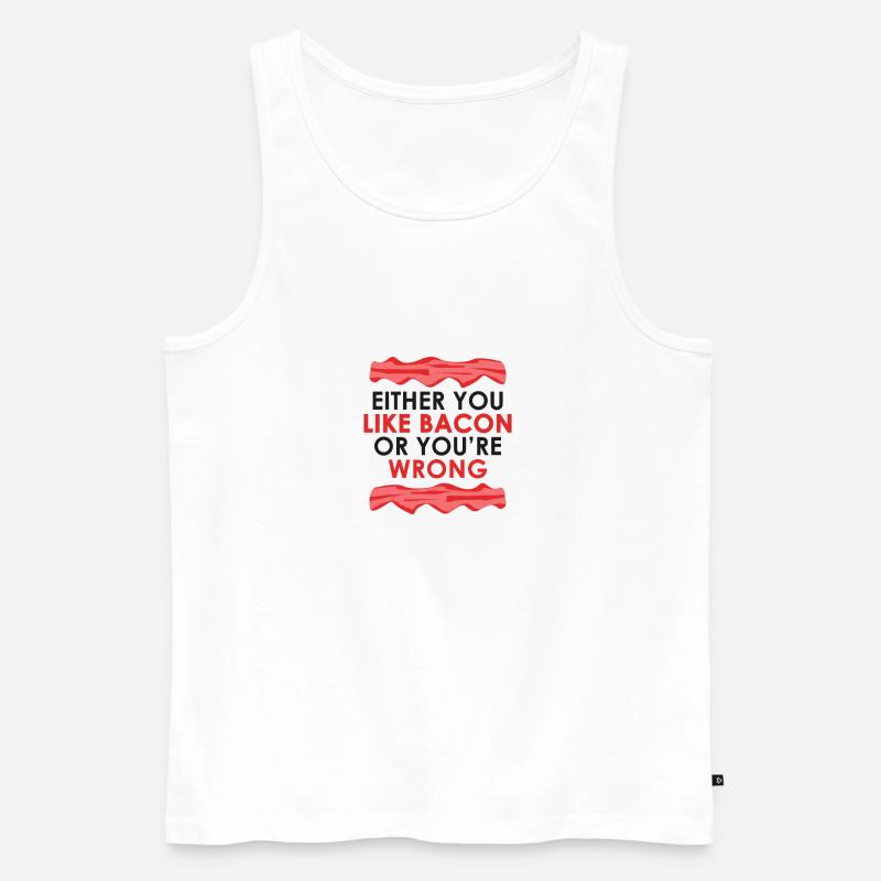 Bacon - Men's Premium Organic Tank Top - white