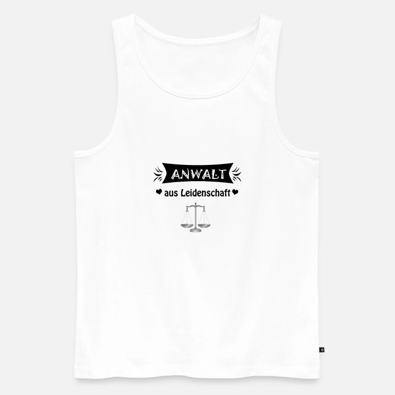Anwalt - Männer Premium Bio Tank Top - Weiß