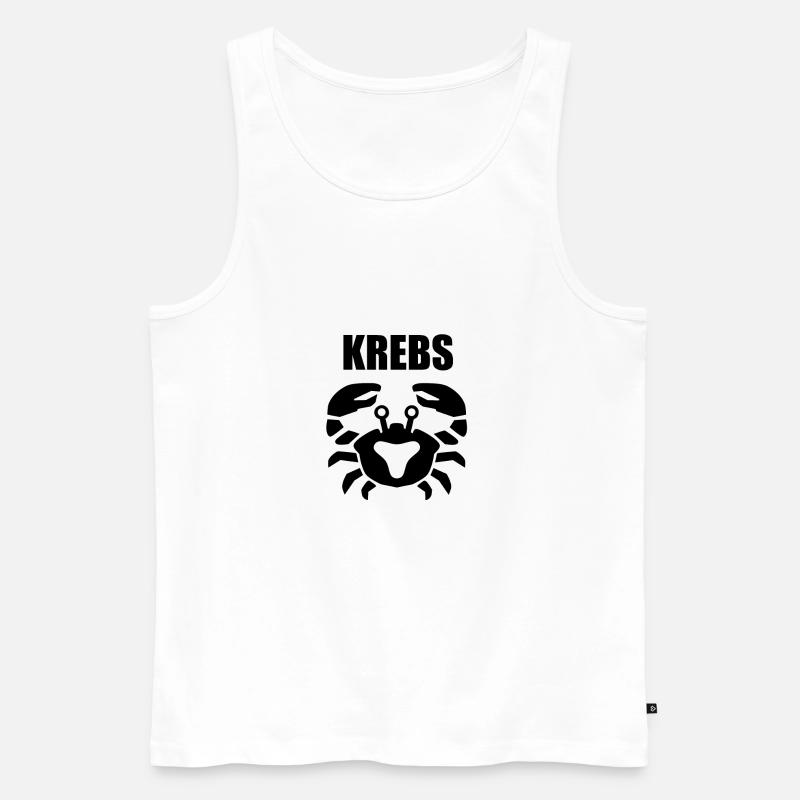 Sternzeichen Krebs Geschenkidee - Männer Premium Bio Tank Top - Weiß