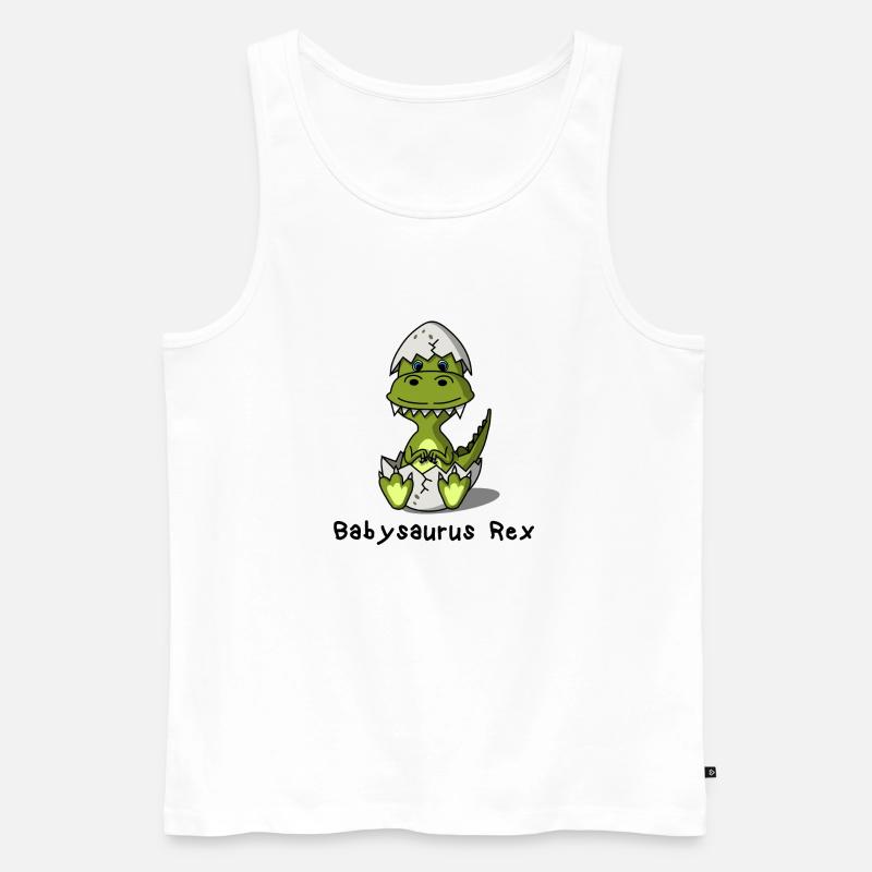 Babysaurus Rex Dino Dinosaurier - Männer Premium Bio Tank Top - Weiß