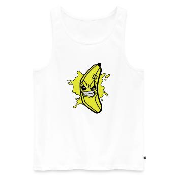 Angry banana - Männer Premium Bio Tank Top - Weiß - Vorne - AI Model Male 178 light (178cm)