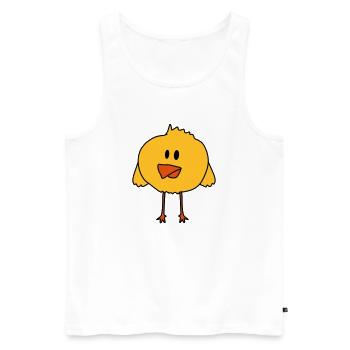 Cute Chick Bird - Débardeur bio Premium Homme - blanc - Devant - AI Model Male 178 light (178cm)