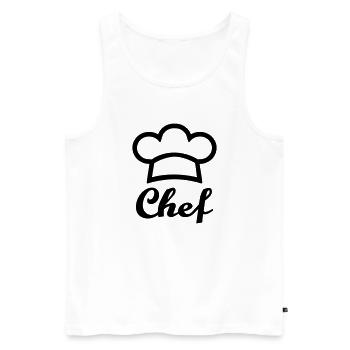 Chef's hat - Men's Premium Organic Tank Top - white - Front - Michal (187cm)
