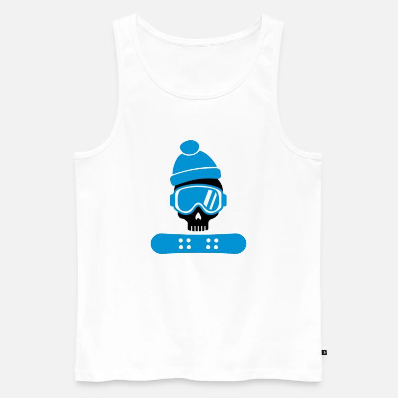 Snowboard - Männer Premium Bio Tank Top - Weiß