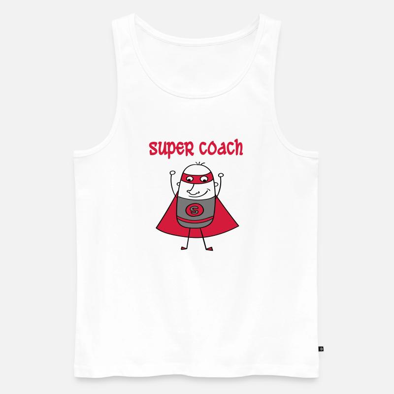 Super coach - Männer Premium Bio Tank Top - Weiß