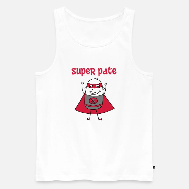 Super pate - Männer Premium Bio Tank Top - Weiß