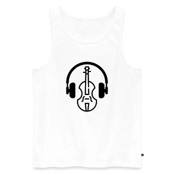 Violin - Geige - Music - Violon - Musique - Men's Premium Organic Tank Top - white - Front - Michal (187cm)