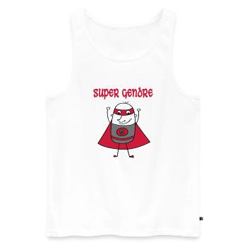 Super gendre - Débardeur bio Premium Homme - blanc - Devant - Michal (187cm)