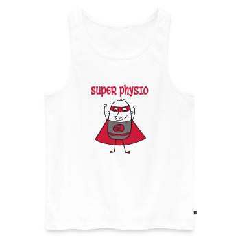 Physio - Men's Premium Organic Tank Top - white - Front - AI Model Male 178 light (178cm)