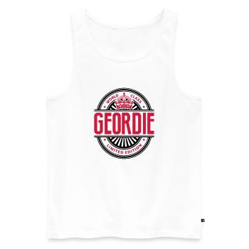 World class geordie limited edition best logo - Men's Premium Organic Tank Top - white - Front - Michal (187cm)