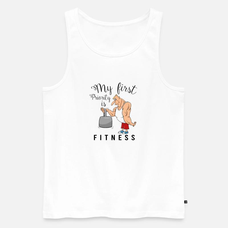Gym, Geschenk - Männer Premium Bio Tank Top - Weiß