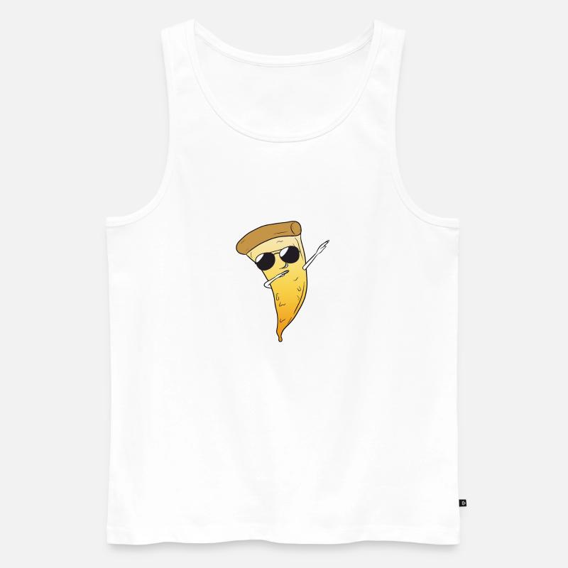 Dab Pizza - Männer Premium Bio Tank Top - Weiß