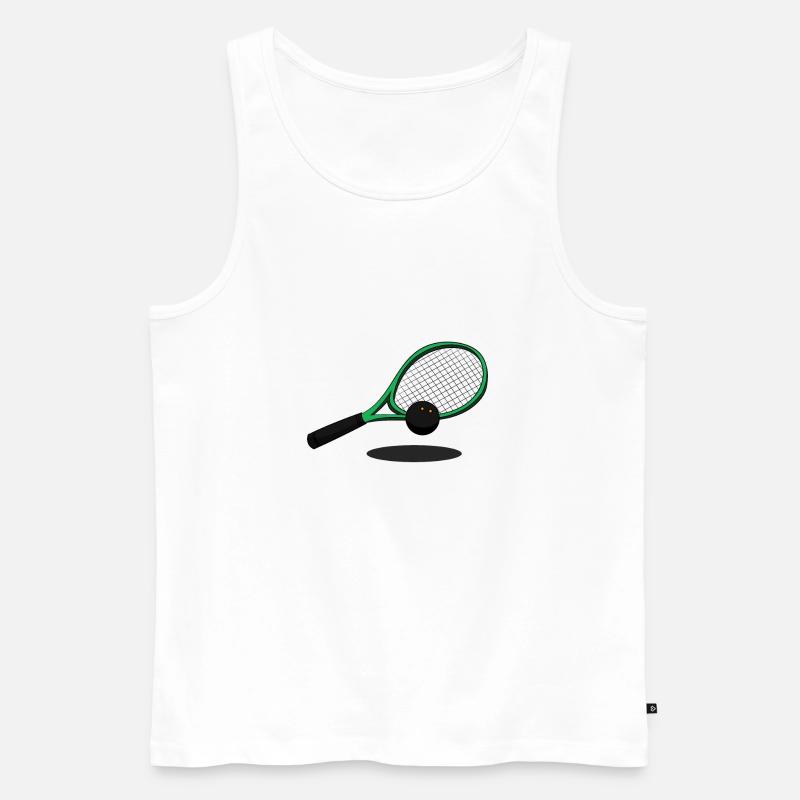 Squash Squash Raquette Squashing Squash - Débardeur bio Premium Homme - blanc