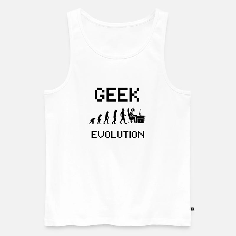 Geek evolution - Gamer evolution - Männer Premium Bio Tank Top - Weiß