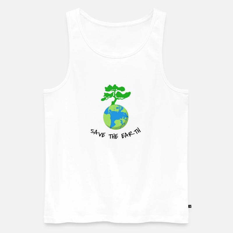 Save The Earth - Männer Premium Bio Tank Top - Weiß