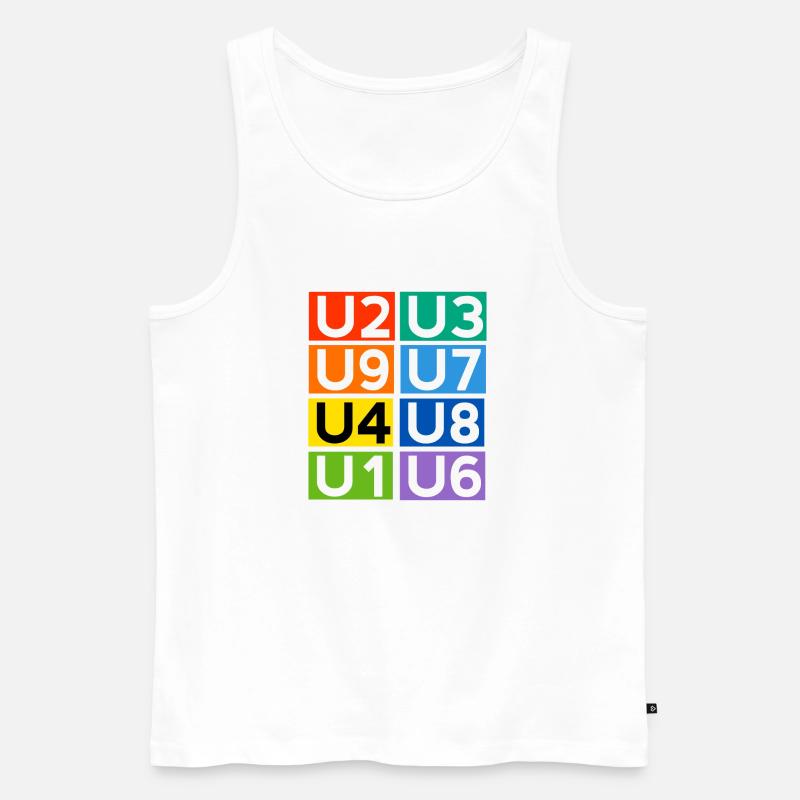 Berliner U-Bahn - Männer Premium Bio Tank Top - Weiß