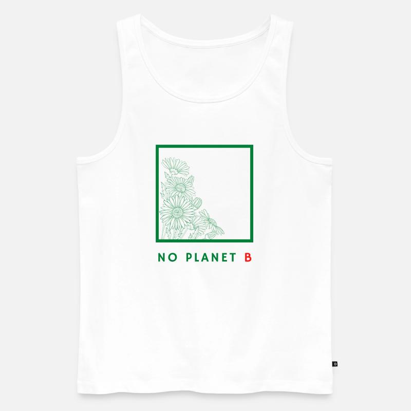 No Planet B - Umweltschutz - Männer Premium Bio Tank Top - Weiß