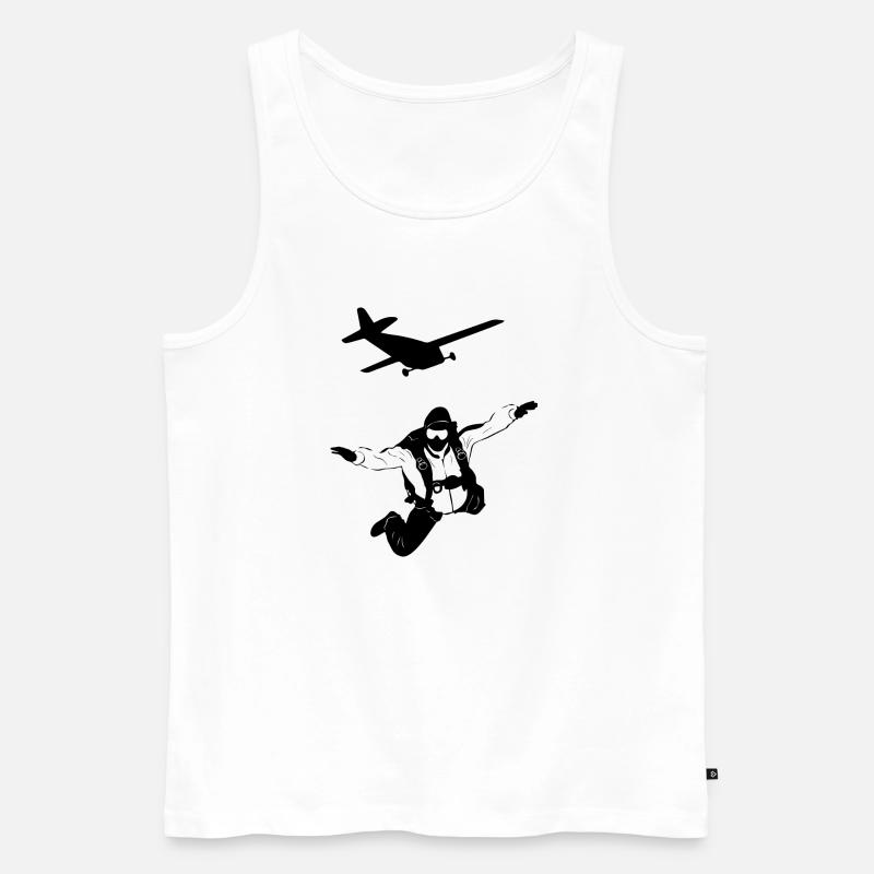 glider parachute drone - Männer Premium Bio Tank Top - Weiß